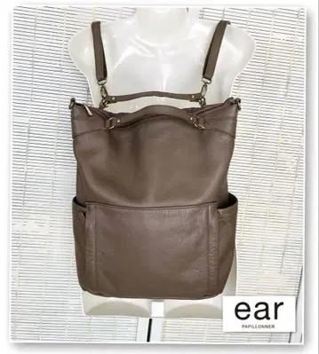 3way 가죽 백팩 이아파피요네 earPAPILLONNER