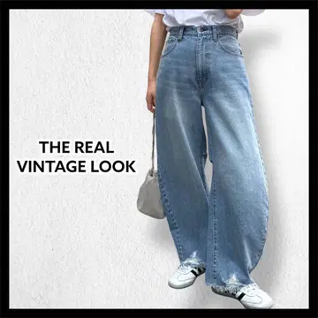 THE REAL VINTAGE LOOK 커브 데님 데미지 S [ 173