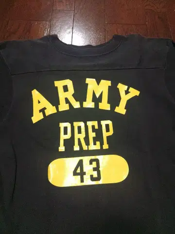 Champion T1011 ARMY 7부 소매 풋볼 티셔츠 M 블랙