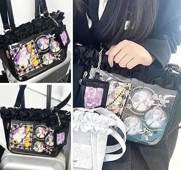 이타백 이타백 숄더 토트 토트 지뢰계 양산형 프릴 히메 스타일