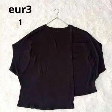 [ eur3 ] 에우르큐브 루즈핏 오버사이즈 상의 멋스러운 디자인 블랙
