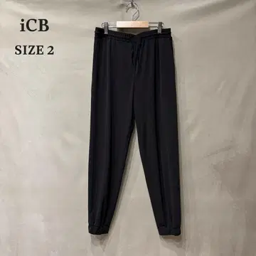iCB 아이씨비 워셔블 드로스트 팬츠 블랙 2
