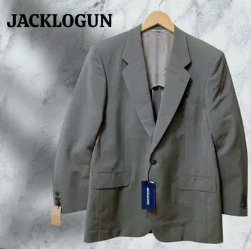 택 포함 [잭 로건] 울 테라드 자켓 [L] 그레이 계열 무지