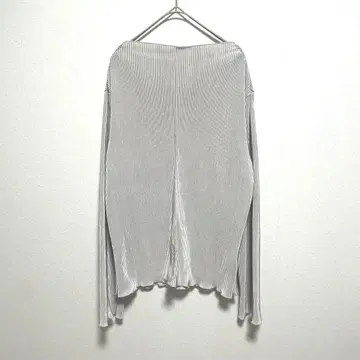 루 긴팔 상의 메로우 실버 플리츠 가공 광택 루즈핏 M