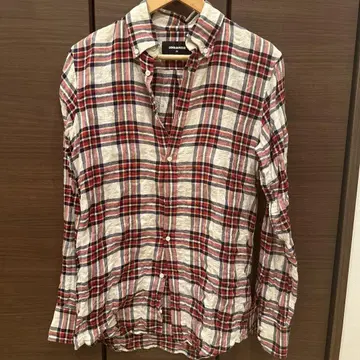 DSQUARED2 체크 무늬 긴팔 셔츠 44