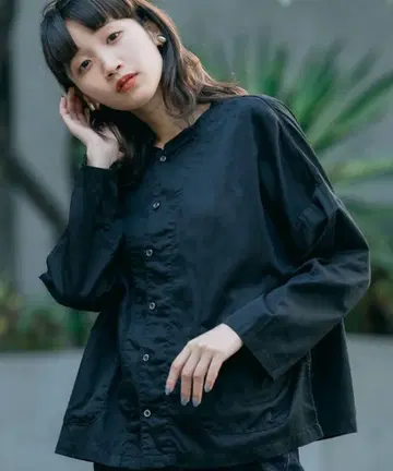 HARVESTY 아틀리에 셔츠 블라우스 셔츠 네이비 하베스티