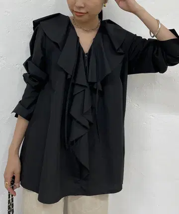 LOUNGEDRESS 프릴 칼라 셔츠