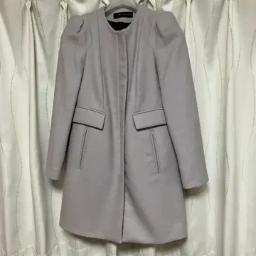 ZARA 노카라 코트 그레이