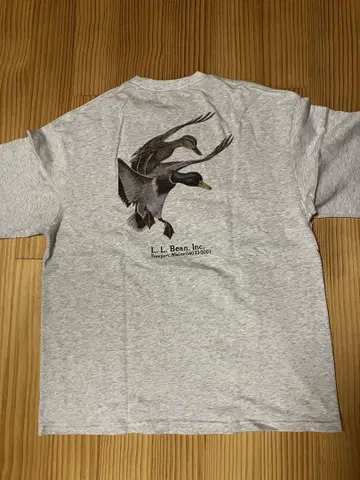 L.L.Bean 덕 프린트 T셔츠 L 사이즈 그레이