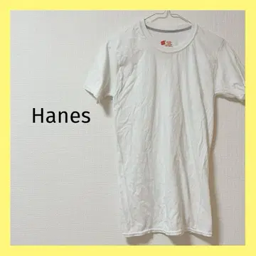 9 Hanes 화이트 반팔 T셔츠 상의 화이트 구제 의류 여성용