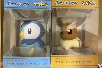 포켓몬 코인뱅크 이브이와 팽도리 2개 세트 소프트 비닐 타임 시리즈