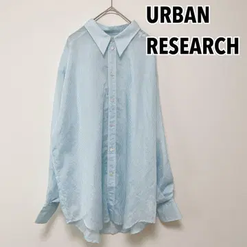 URBAN 어반 리서치 스트라이프 긴팔 블라우스 블루