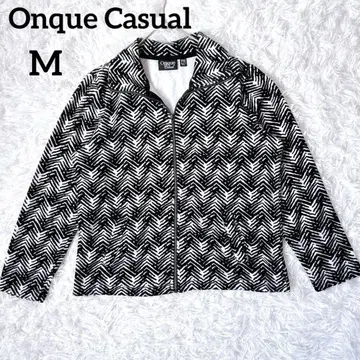 Onque 캐주얼 자켓 블랙 화이트 화려함 개성 M 사이즈