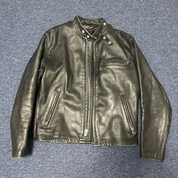 Schott 싱글 라이더 블랙 가죽 자켓