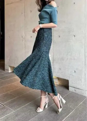 Sheller 플레어 스커트 M 사이즈 청록색