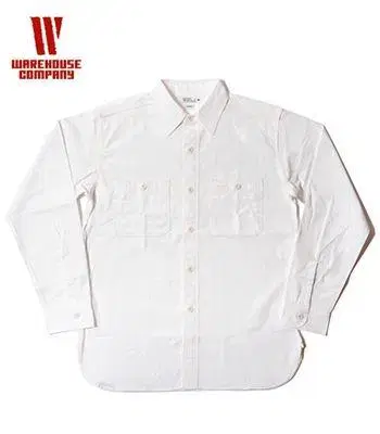 WAREHOUSE COMPANY 화이트 버튼 다운 셔츠