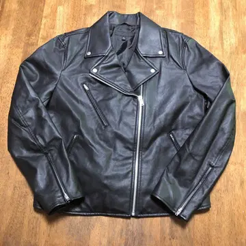 레어 사이즈 유니클로 여성용 블랙 라이더 자켓 XL