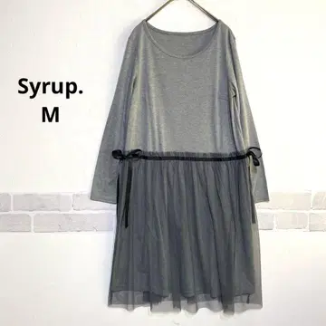 SYRUP. 긴팔 티셔츠 원피스 샤샤 스커트 레이어드 i656