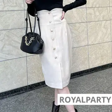 ROYALPARTY 멀티 버튼 타이트 스커트