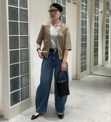 conte 하프 슬리브 자켓 베이지