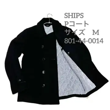 울 더블 브레스트 피코트 블랙