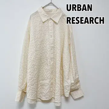 URBAN 어반 리서치 스트라이프 베이지 긴팔 블라우스