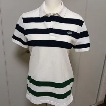 Lacoste 스트라이프 피케 셔츠 반팔