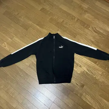 PUMA 블랙 집업 저지 S