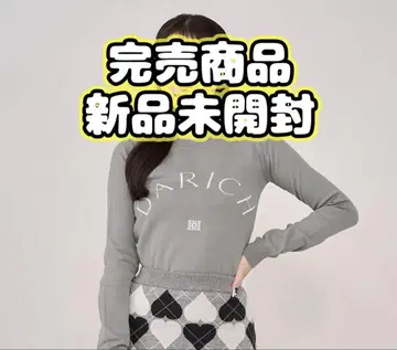 다리치 Darich 로고 니트탑 그레이