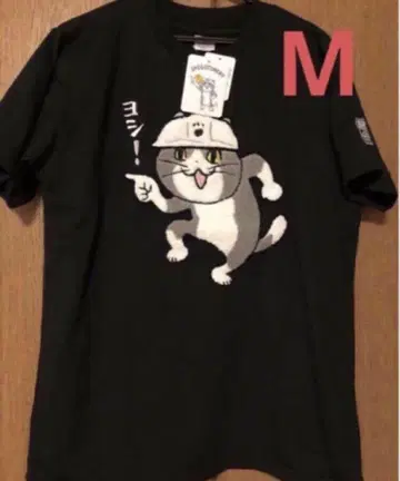 일하는 고양이 T셔츠 현장고양이 요시! 남성용 M사이즈 새상품 나이트세일