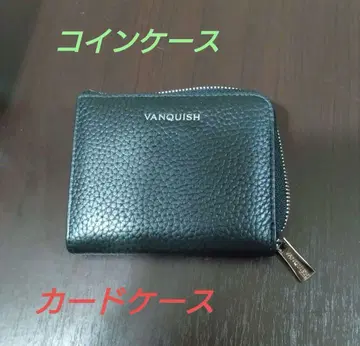 [ 새상품급 ] VANQUISH 블랙 L자 지퍼 코인 케이스 동전 지갑