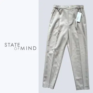 STATE OF MIND 테이퍼드 트라우저 S OYSTER
