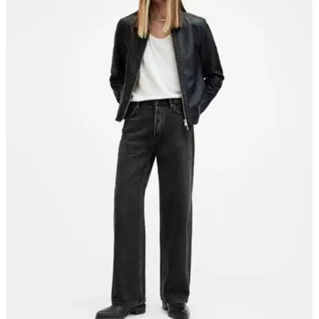 ALLSAINTS 루즈 핏 와이드 레그 데님 청바지