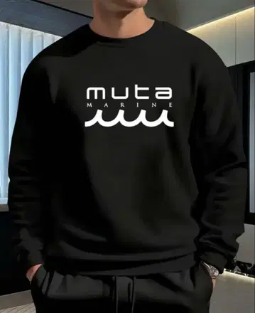 muta 그래픽 트레이닝복 맨투맨 블랙 S 2