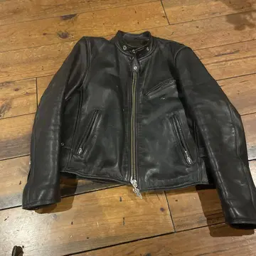 Herley Davidson 블랙 싱글 라이더 가죽 자켓