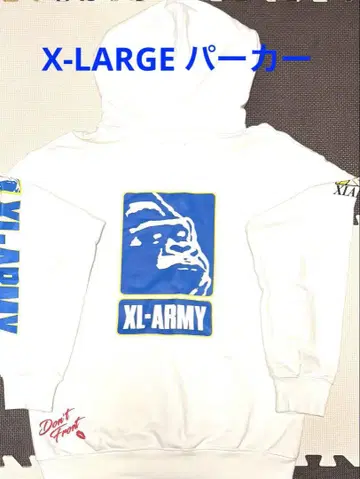 XLARGE XL ARMY HOODED SWEAT 화이트 후드티