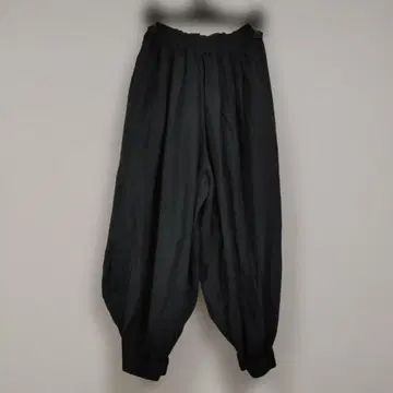블랙 와이드 팬츠 허리밴딩 사루엘 팬츠