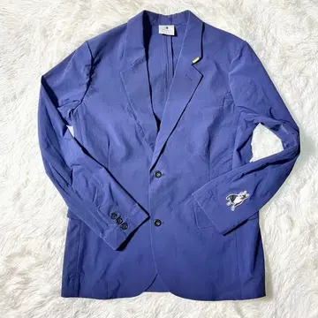 클라우디오 판디아니 스트레치 테일러드 자켓 네이비