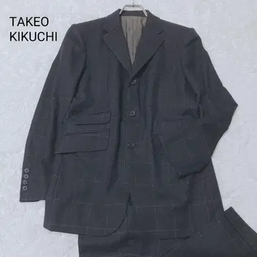 다케오 키쿠치 비즈니스 정장 그레이 사이즈 1 셋업 자켓 안감