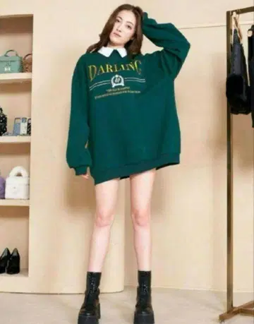 Darich 다리치 자수 빅 트레이닝복 그린