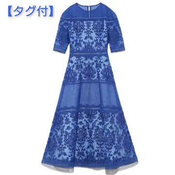 [택 포함] CELFORD 오너먼트 자수 드레스 원피스