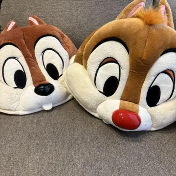 칩과 데일 얼굴형 봉제 인형 캡