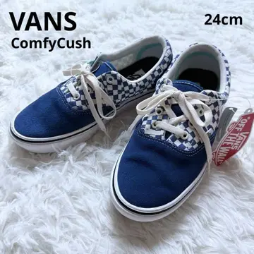[ 미사용 ] Vans 스니커즈 네이비 체크 체커 컴피쿠시