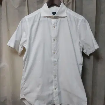 BEAMS F 화이트 화이트 핑 옥스 반팔 셔츠 M