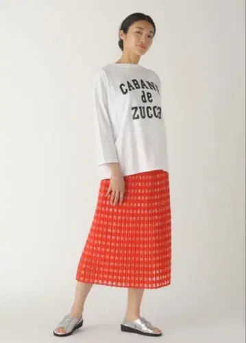 ZUCCa 시스루 깅엄 스커트