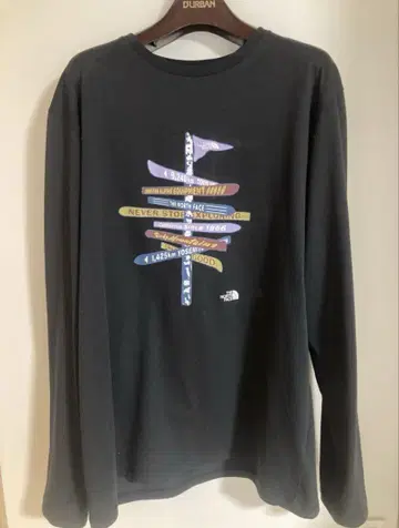 THE NORTH FACE 블랙 긴팔 T셔츠 XL
