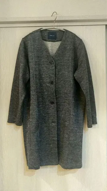 논 노 노카라 롱 코트 가디건 네이비