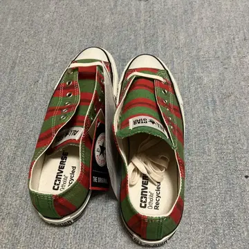 Converse All Star 빨간색 그린 스니커즈