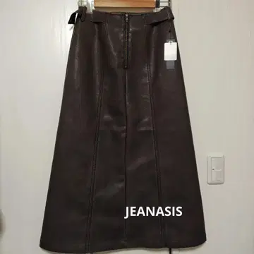 JEANAS4 사이드 벨트 레더라이크 스커트 FREE