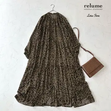 새상품급 relume 레리움 양류 크레이프 티어드 원피스